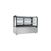 Alt Tag: EFI Sales Ltd. 60.6 Inch Neutral Showcase Rounded Top Display Case stainless steel rounded glass ambient bakery display case