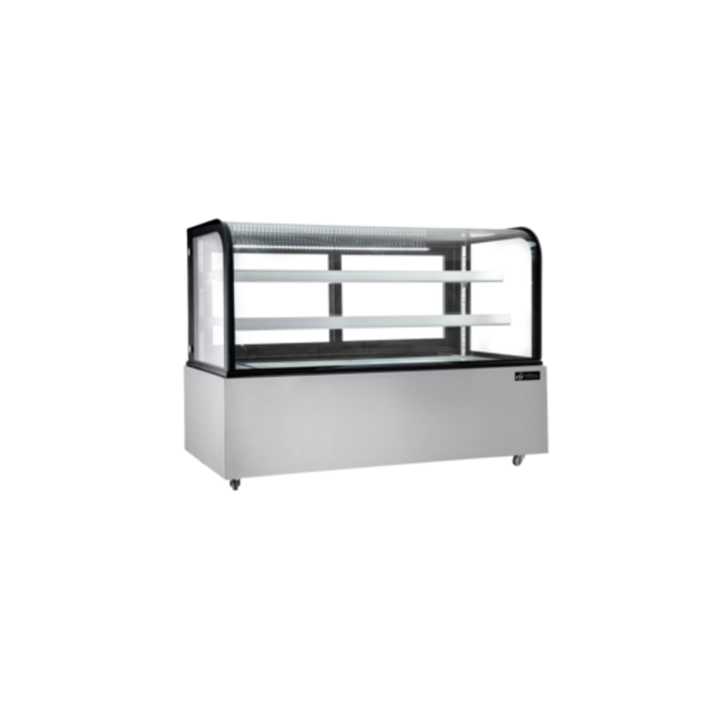 EFI Sales Ltd. 72.4 Inch Non-Refrigerated Neutral Showcase Display Case stainless steel glass display case with shelves