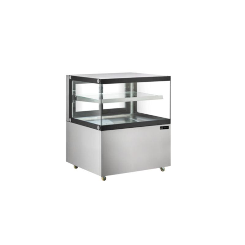 EFI Sales Ltd. NDCGSM-3640 36.2 Inch Non-Refrigerated Neutral Showcase ambient bakery display case with glass panels and stainless base
