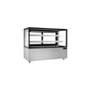 Alt Tag: EFI Sales Ltd. 60.6" Stainless Steel Neutral Showcase Display Case ambient glass bakery display with shelves, stainless base