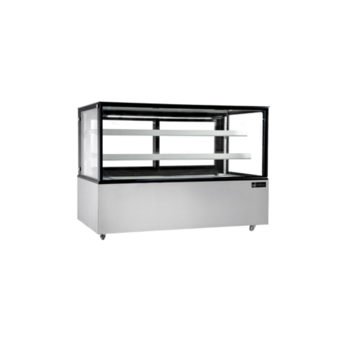 EFI Sales NDCGSM-7348 72.4" Wide Non-Refrigerated Neutral Display Showcase ambient flat front glass bakery display case