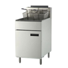 75 lb LP gas fryer with three baskets and a stainless-steel design for high-volume cooking.