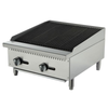 EFI Sales 24 Inch Countertop Gas Radiant Charbroiler for Restaurants stainless steel commercial countertop gas charbroiler with two knobs
