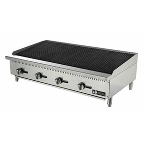 EFI Sales 48 Inch Countertop Radiant Gas Charbroiler Four Burners stainless steel commercial countertop radiant charbroiler