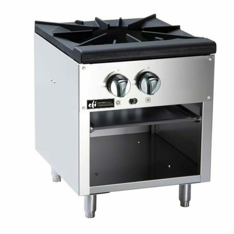 Alt Tag: EFI Sales RCTSP-18-1P 80,000 BTU Gas Stock Pot Range commercial stainless steel stock pot burner with dual controls