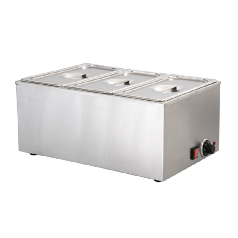 EFI Sales Ltd. SA-FWTHIRD 3 Third-Size Pan Countertop Food Warmer stainless steel 3-pan electric buffet warmer with lids