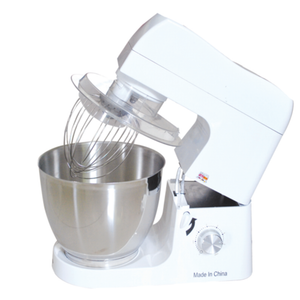 Alt Tag: EFI Sales SA-MX07 7L Light-Duty Commercial Countertop Mixer white countertop egg beater with stainless steel bowl and whisk
