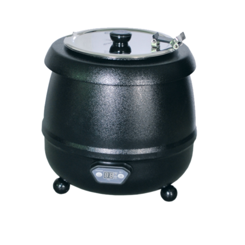 Tag alternatif : EFI Sales SA-SKPTBKDD10 10,6 quarts électrique commercial bouilloire chauffe-soupe électrique noire bouilloire avec couvercle