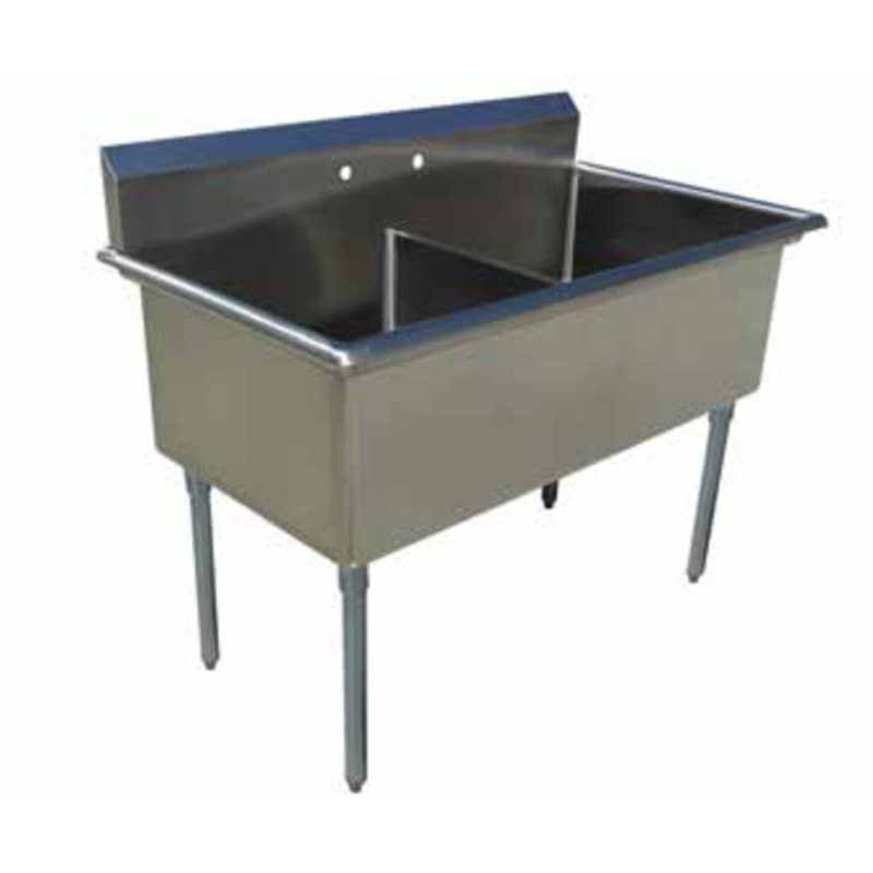 EFI SI818-2NC-E 39"W Two Compartment Prep Sink With Durable Stainless Steel Design