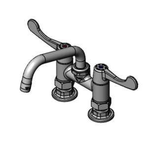 EFI Sales SIF-F4DW06 4-Inch Deck Mount Commercial Mixing Faucet, 4-inch deck mount kitchen sink faucet with lever handles