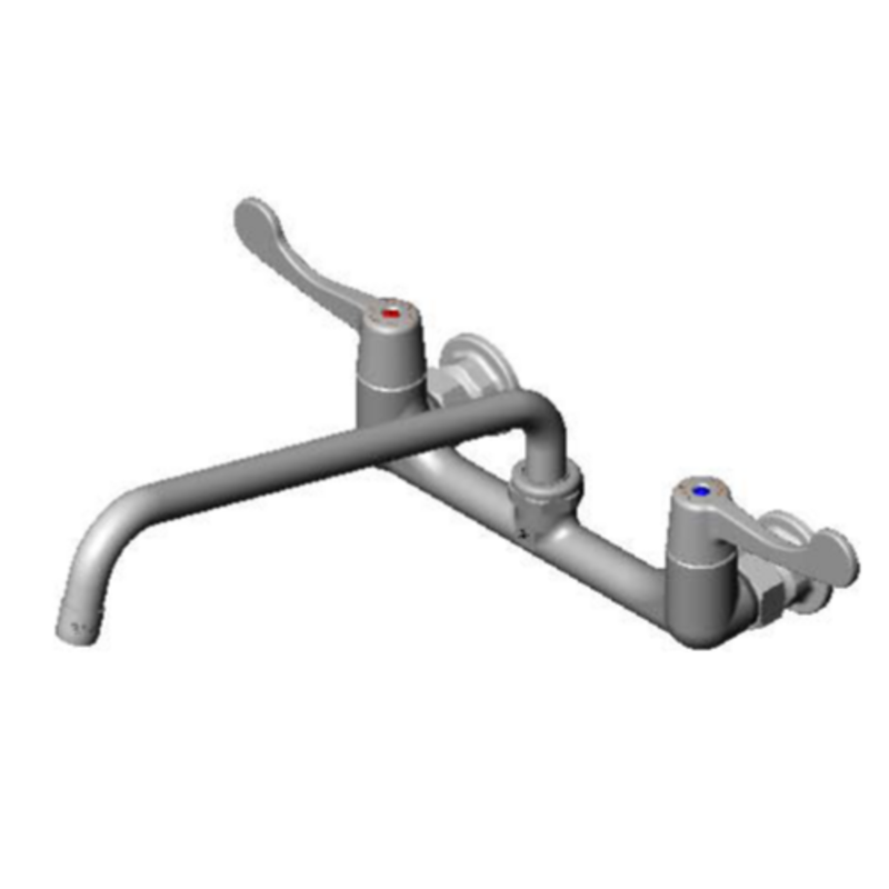 EFI Sales SIF-F8WW12 8" Wall Mount Commercial Sink Faucet with swing spout and wrist action handles