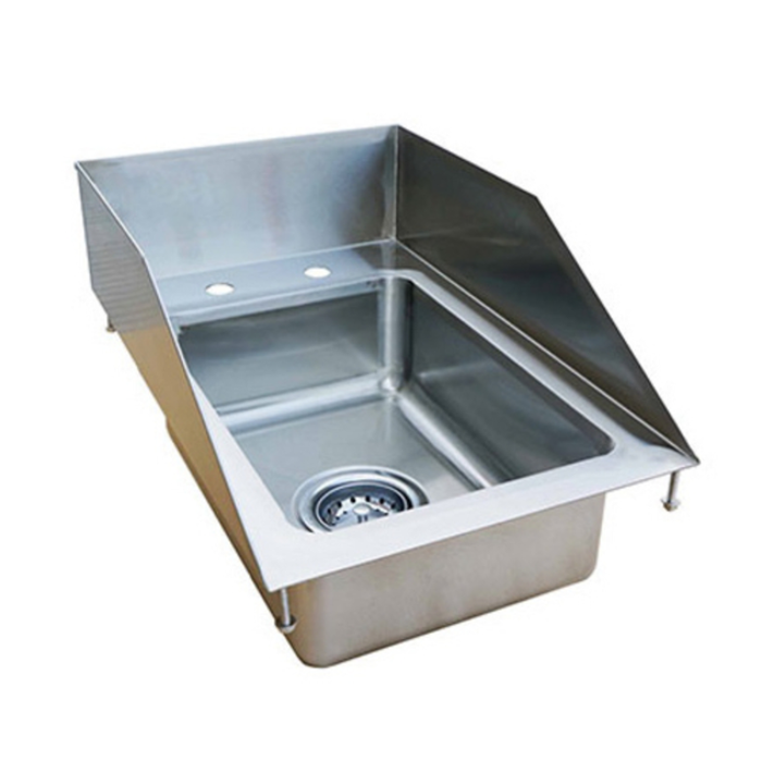 EFI Sales SIHD819-10-S évier encastrable de 10 pouces de profondeur avec protection contre éclaboussures en acier inoxydable commercial avec protection contre éclaboussures intégrée