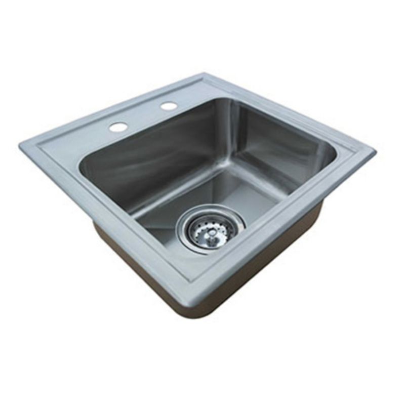 Évier en acier inoxydable EFI Sales avec cuvette profonde de 5 pouces, évier commercial à un seul bol Type 304 en acier inoxydable avec drain