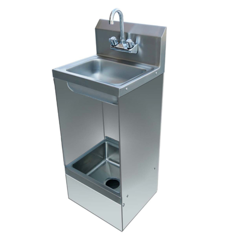 Tag alternatif : EFI Sales SIMC-1517 évier manuel et évier à vadrouille en acier inoxydable combiné avec robinet, évier compact commercial et unité de lavabo à vadrouille