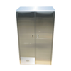 Double Door Mop Sink Cabinet In Durable Stainless Steel With Two Doors And A Lower Drawer For Storage