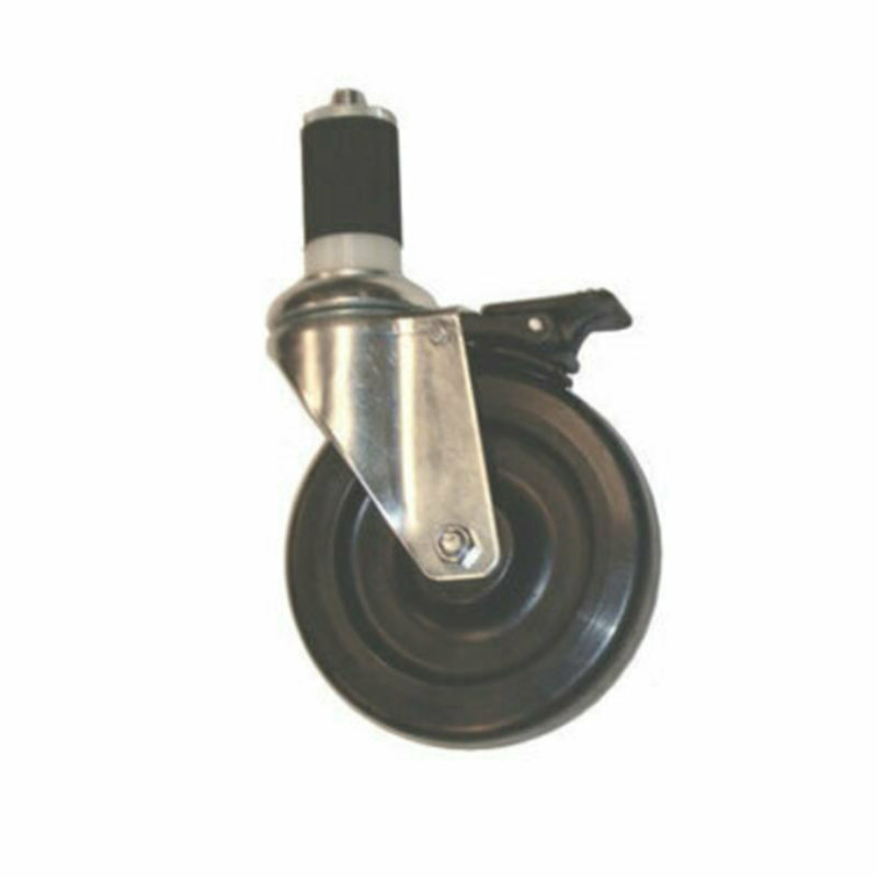 5 Inch Swivel Caster With Brake For Work Tables Featuring Smooth-Rolling Action And Durable Design.
