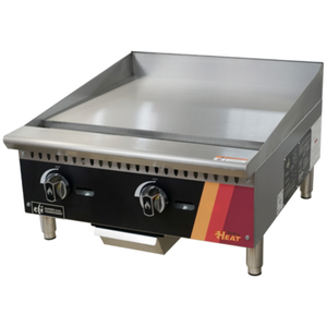 Tag alternatif : EFI Sales Versa-Heat 24 pouces à contrôle manuel de comptoir à gaz Grille commerciale en acier inoxydable avec boutons manuels