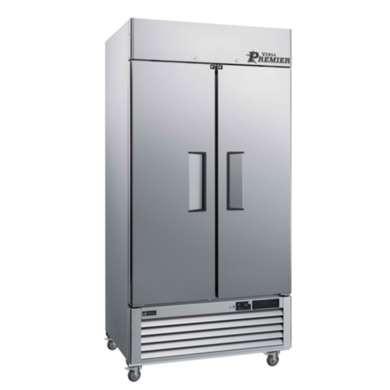 Alt Tag: EFI Sales Versa Premier F2-39VCP 39 Inch Reach-In Freezer stainless steel 2-door commercial reach-in freezer