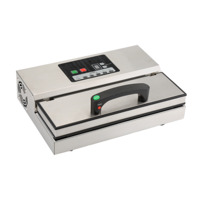 Étiquette alternative : EFI Ventes VS-SUC-12 Machine externe de scellement sous vide en acier inoxydable de 12,2 pouces avec contrôles numériques