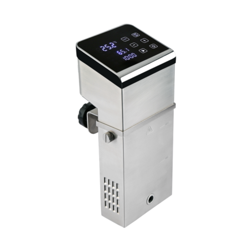 efi VS-SV-60 60L Sous Vide Immersion Cooker Displaying Temperature Settings And Timer Options