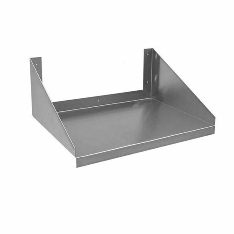 Alt Tag: EFI Sales 24" Wide Stainless Steel Wall Mount Microwave Shelf 24x24 commercial stainless steel wall-mounted microwave shelf