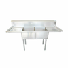 EFI SI818-2B Two Compartment Prep Sink With Spacious Drainboards For Kitchen Efficiency