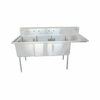 EFI SI818-3RC Three Compartment Prep Sink With Right Drainboard For Commercial Kitchens