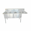 EFI SI824-3R Three Compartment Pot Sink With Stainless Steel Design And Three Spacious Compartments