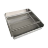 Alt Tag: EFI SI824-SCB 23.5 Inch Heavy-Duty Stainless Steel Pre-Rinse Basket perforated drain scrapping basket for commercial dish tables
