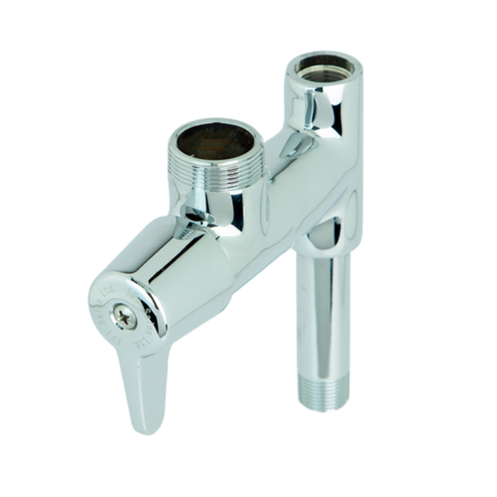 EFI SIF-AF00 Pre-Rinse Add-On Faucet with Quarter-Turn Ceramic Cartridge chrome commercial add-on faucet body with lever handle