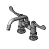 Deck Mount Commercial Faucet With 6-Inch Swivel Nozzle And Dual Lever Handles For Easy Operation