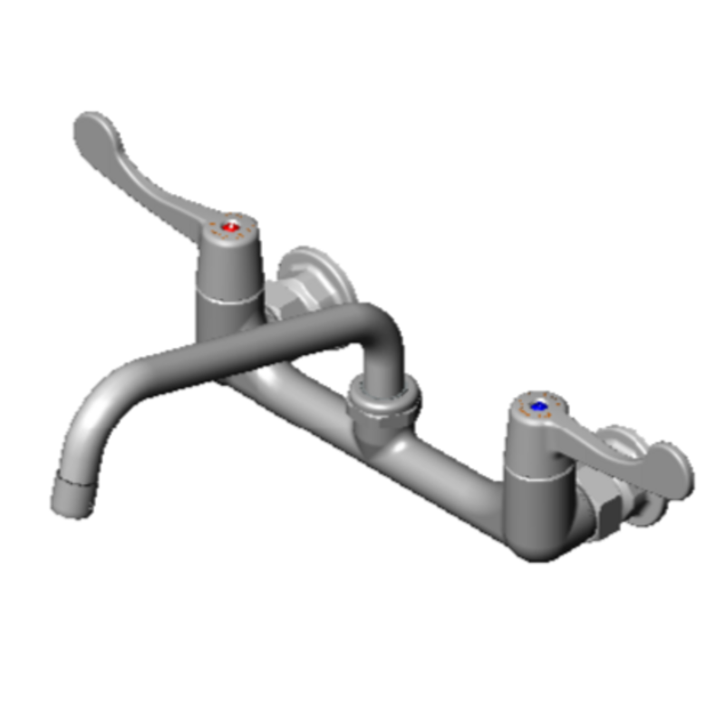 EFI SIF-F8WW08 Commercial Heavy-Duty 8-Inch Wall Mount Swivel Spout Faucet chrome-plated brass wall-mount commercial kitchen faucet