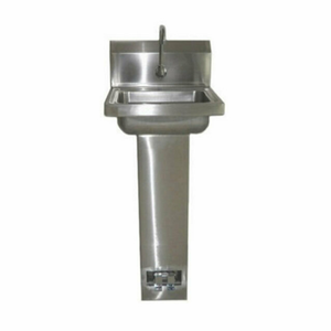 Balise alternative : Évier à main en acier inoxydable EFI avec base de piédestal, lavabo à mains de cuisine commerciale avec robinet