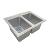 EFI SIHD819-10-2 Two Compartment Drop-In Sink Featuring Stainless Steel Construction And Dual Bowls