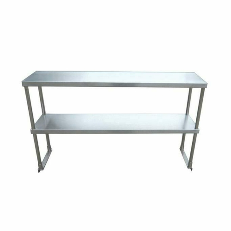Stainless Steel Table Mounted Overshelf For Efficient Kitchen Storage And Organization