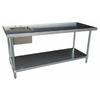 EFI TTUBL3084 84" x 30" Stainless Steel Work Table With Sink For Commercial Kitchen Use
