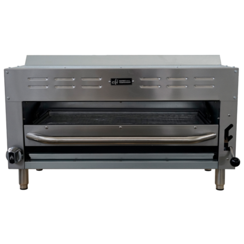 Balise alternatif : EFI Versa Heat HSM36-P 36" Salamandre à gaz Grill de chair à salamandre à propane infrarouge commercial 32 000 BTU vue de face