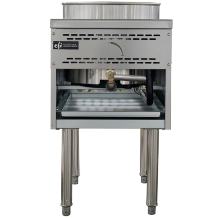 Alt Tag: EFI Versa Heat HWR16-P 16-inch Propane Gas Wok Range commercial stainless steel 16-inch wok burner range front view