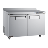Alt Tag: EFI Versa Premier 48 Inch Two Door Stainless Steel Freezer 48\" commercial worktop freezer counter, two-door stainless steel unit