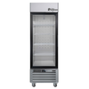 27 Inch Glass Door Reach-In Freezer Displaying A Spacious Interior With Adjustable Shelves And Professional Stainless Steel Finish