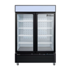 EFI Versa Premier F2-54GDVCP Reach-In Glass Door Freezer For Commercial Use With Two Sections And Sleek Design