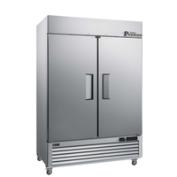 EFI Versa Premier 54 Inch Solid Two Door Reach-In Freezer stainless steel commercial two-door reach-in freezer front view