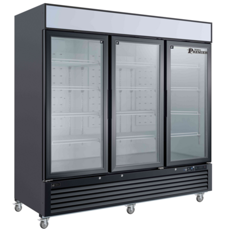 EFI F3-82GDVCP Versa Premier 82" Three-Section Reach-In Freezer With Glass Doors