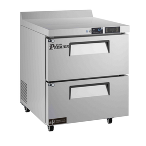 EFI Versa Premier 27 Inch Stainless Steel Two Drawer Worktop Freezer, 2-drawer commercial stainless worktop freezer with digital controls