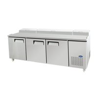 Atosa MPF8203GR 93-Inch Refrigerated Pizza Prep Table Three Section