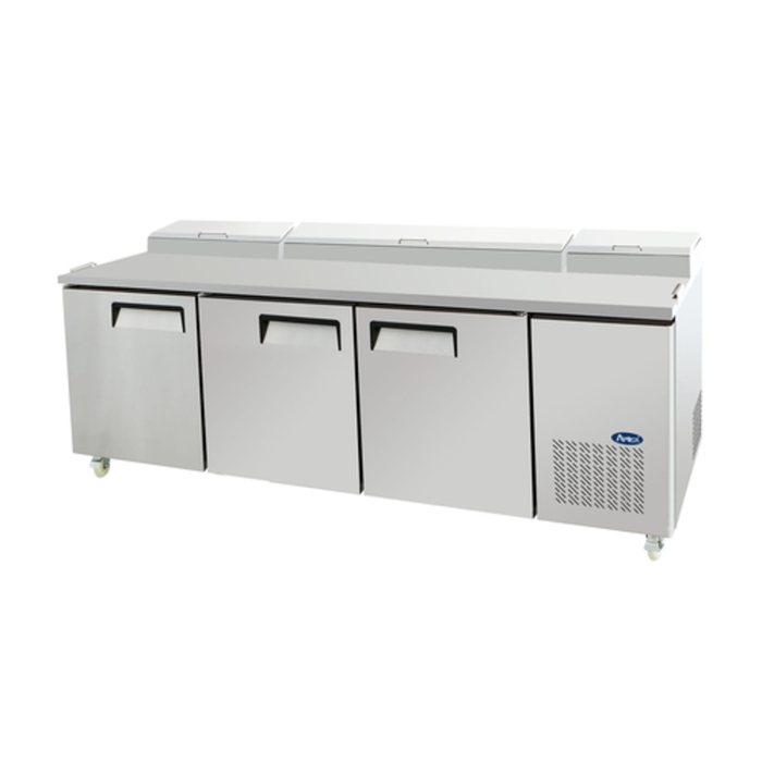 Atosa MPF8203GR 93-Inch Refrigerated Pizza Prep Table Three Section