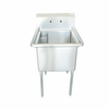 23 Inch Stainless Steel Prep Sink Featuring One Compartment Design And Durable Construction For Commercial Kitchens.