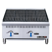 Bluelava BLCB24 24" Gas Countertop Heavy Duty Charbroiler 70,000 BTU