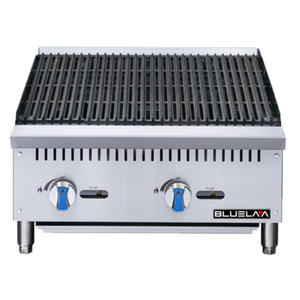 Bluelava BLCB24 24" Gas Countertop Heavy Duty Charbroiler 70,000 BTU