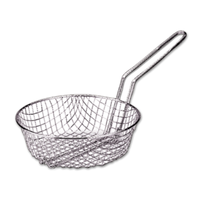Fryer Basket CB-10C Culinary Basket 10" Diameter Nickel Plated